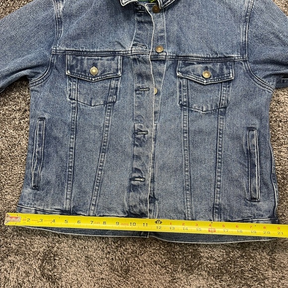 Cabela’s cotton blue denim jean long sleeve button down jacket coat size M - Picture 16 of 17